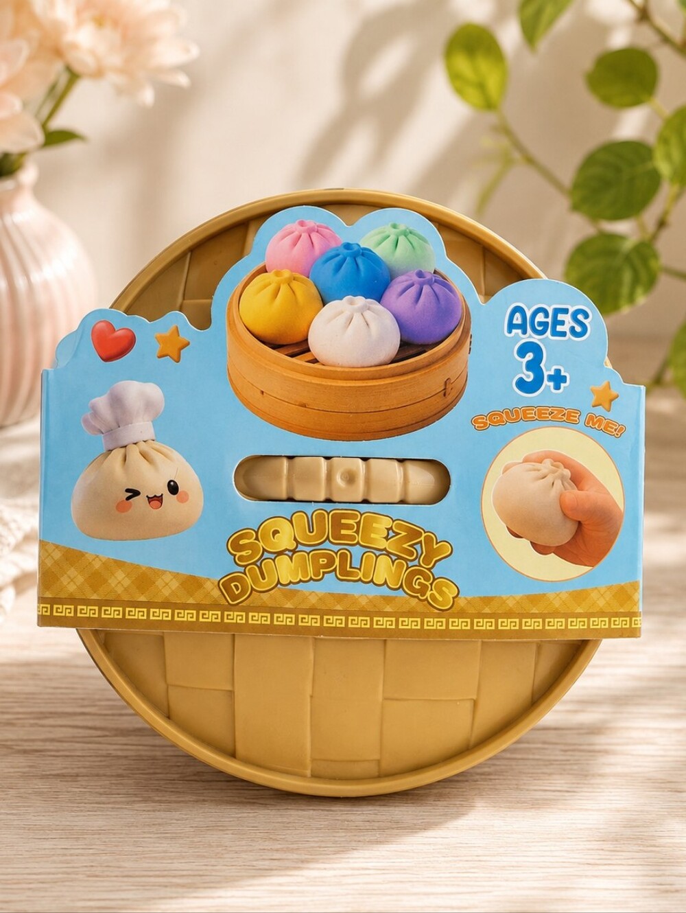 Tie Dye Squeezy Dumplings Soft Stress-Relief Toy - Multicolor